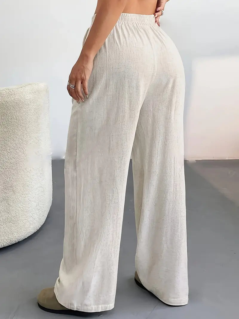 Dames zachte abrikozen loungebroek - gezellige casual kleding voor dagelijkse relaxatie