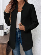 Damestextuur open blazer - lichte stylish jas voor kantoor en casual looks