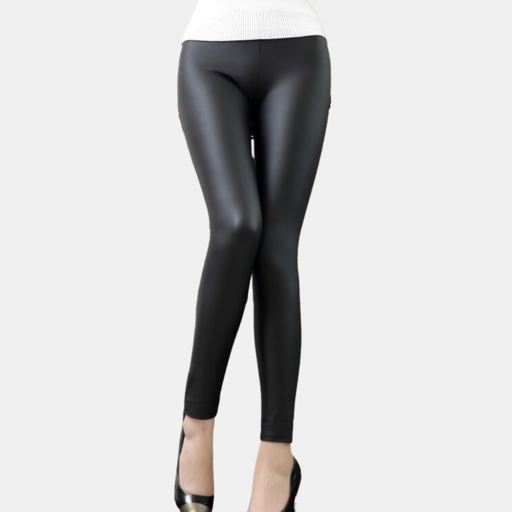 Faux leren leggings - strakke stretch damesbroeken