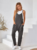 Dames katoenen dungarees met relaxte pasvorm - casual overalls voor elke dag