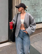 Dames casual oversized cardigan - luchtige knitwear voor dagelijks gebruik