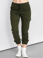 Dames sweatpants in relaxte pasvorm met functionele zakken - dagelijkse casual wear