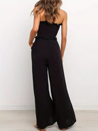 Strapless jumpsuit - chique zwarte dames playsuit
