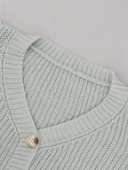 Gebreide cardigan - vrouwelijke chunky knit button-up sweater
