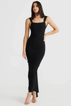 Backless ruched maxi jurk - elegante avondjurk voor dames