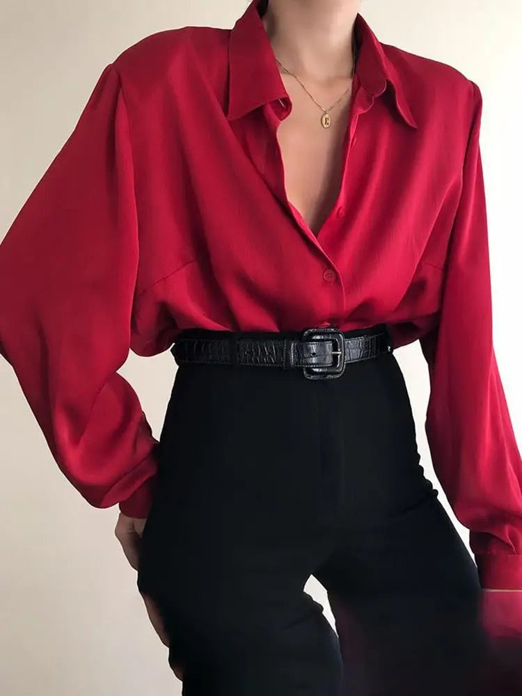 Damesblouse - elegante lange mouw shirt voor casual en formele gelegenheden - stijlvolle en fijne pasvorm, veelzijdig ontwerp