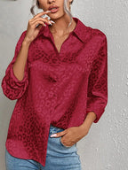 Dames casual shirt lichtgewicht blouse met luipaardprint - stijlvol voor elke dag