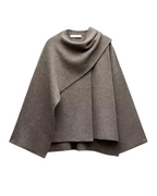 Poncho-stijl cape - elegante gebreide damesbovenkleding