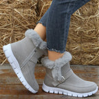 Dames winterboots - warme pluche sneeuwboots met ritssluiting