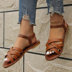 Dames platte strappy sandalen - chique zomerfootwear