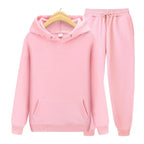 2-delige trainingsoutfit - trendy zwarte hoodie en joggingset voor dames
