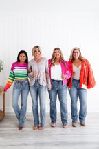 Tummy control denim jeans - flatterende vrouwen flared jeans