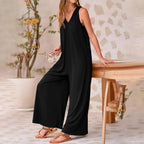 Dames jumpsuit - stijlvolle mouwloze all-in-one outfit voor een ontspannen look