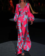 Maxi-jurk - verfijnde bloemen avondjurk voor dames