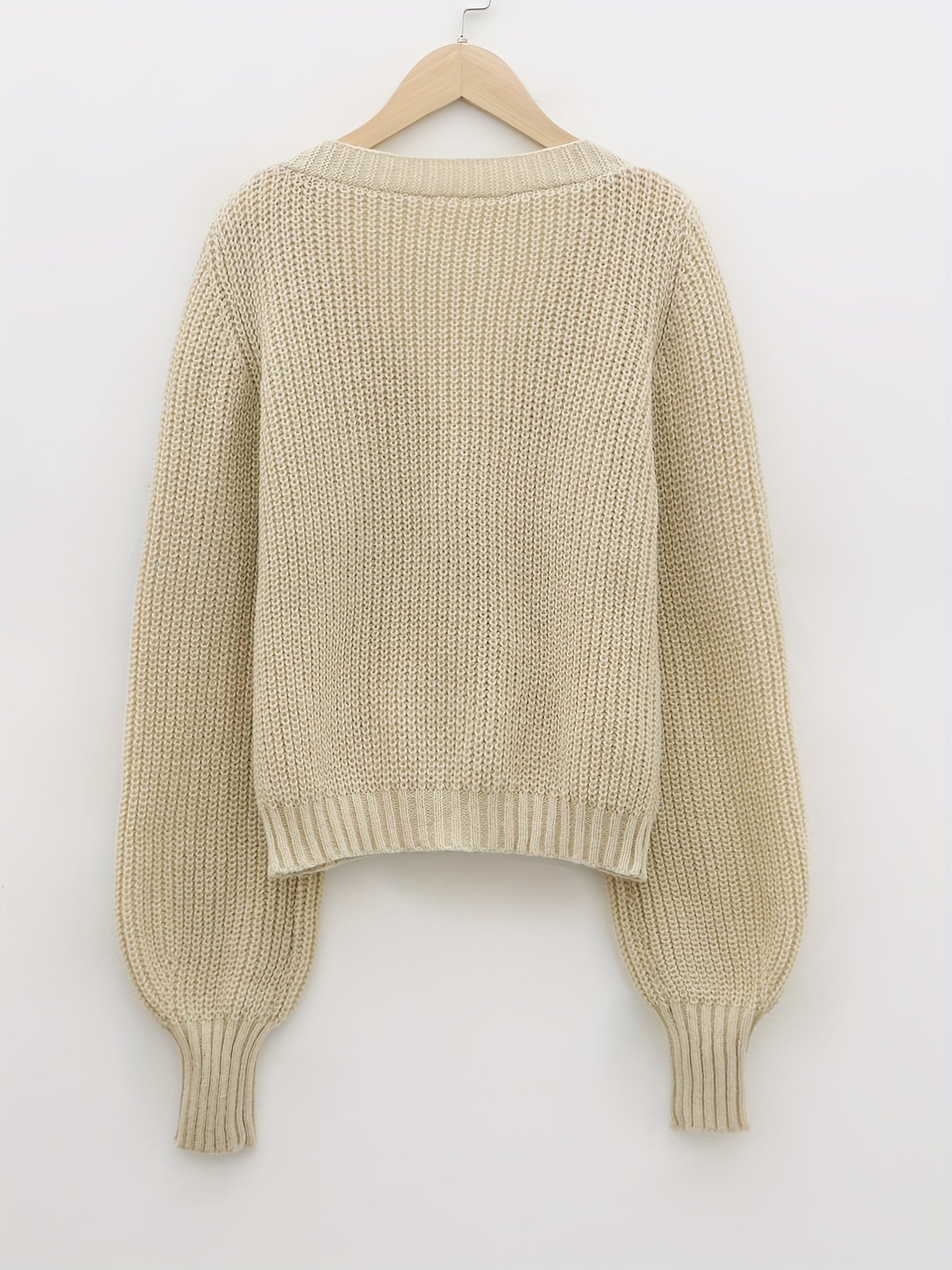 Gebreide cardigan - vrouwelijke chunky knit button-up sweater