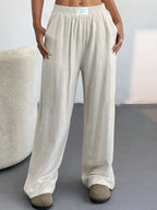 Dames zachte abrikozen loungebroek - gezellige casual kleding voor dagelijkse relaxatie