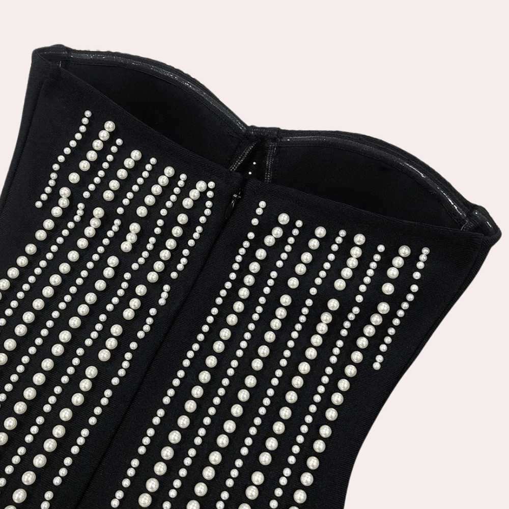 Zwarte strapless jurk - verbluffende avondmode voor dames