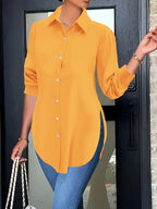 Dames casual blouse - verfijnde button-up top voor dagelijkse elegantie
