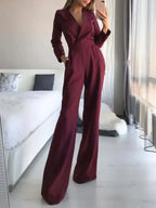 Dames jumpsuit met getailleerde pasvorm - stijlvolle outfit voor avond en dag