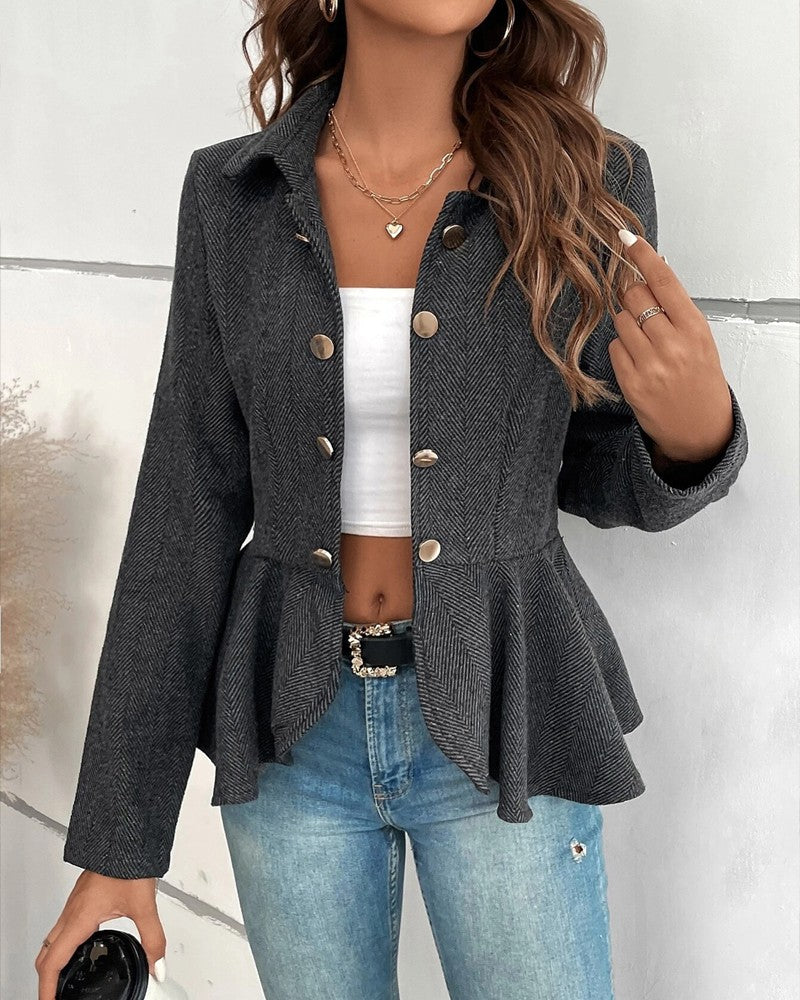 Op maat gemaakte peplum blazer - elegante damesjacket voor op het werk