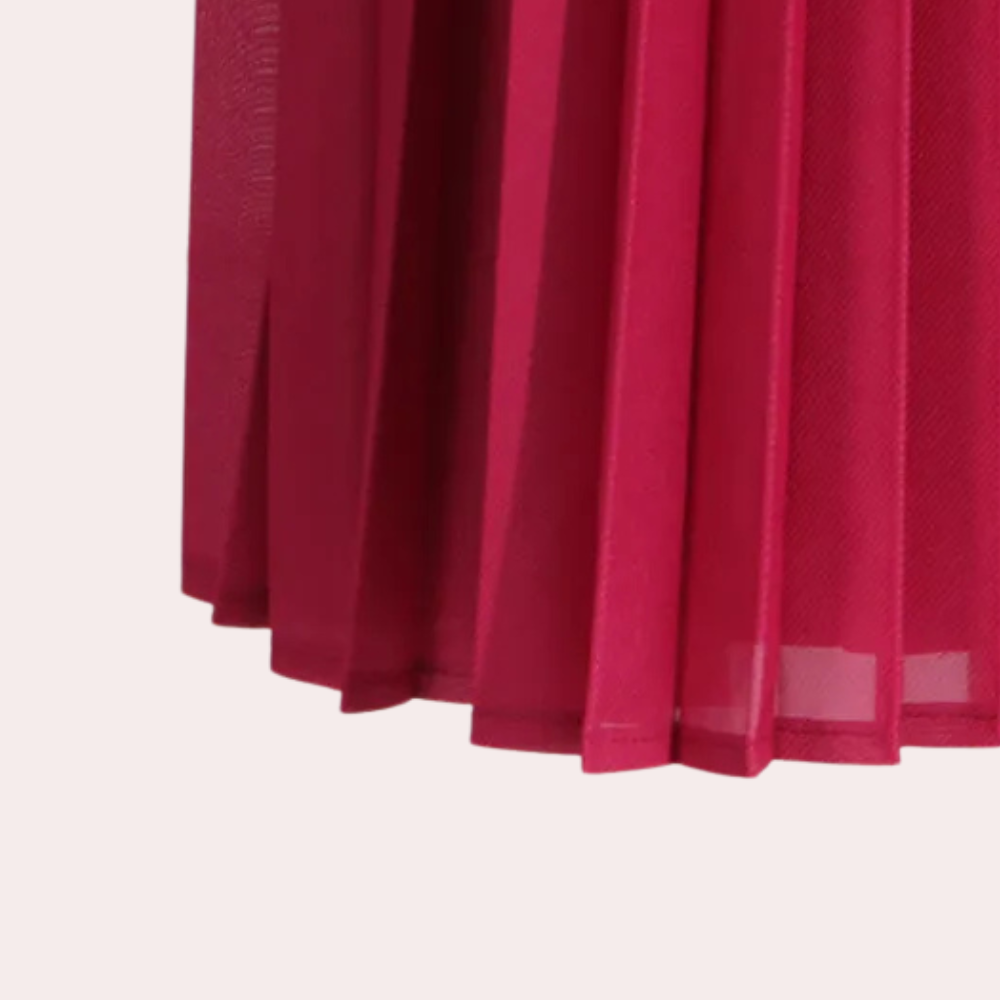 2-delige moderne set - elegante dames top en geplisseerde broek