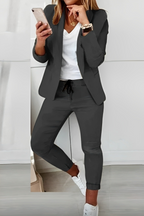 Dames casual blazer en jogger set - stijlvolle en outfit voor dagelijks gebruik