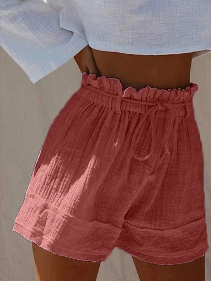 Dames linnen shorts - lichte zomeroutfit met relaxte pasvorm