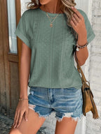 Dames casual top - chique en shirt met korte mouwen