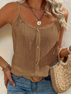 Dames camisole top - lichte knoopsluiting voor een trendy zomerlook