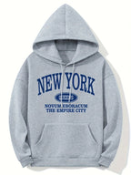 Hoodie met new york opdruk - gezellige dames sweatshirt