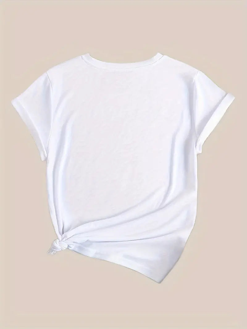 Dames casual t-shirt met knoopdesign voor dagelijkse stijl - zachte katoenen top voor relaxte uitjes