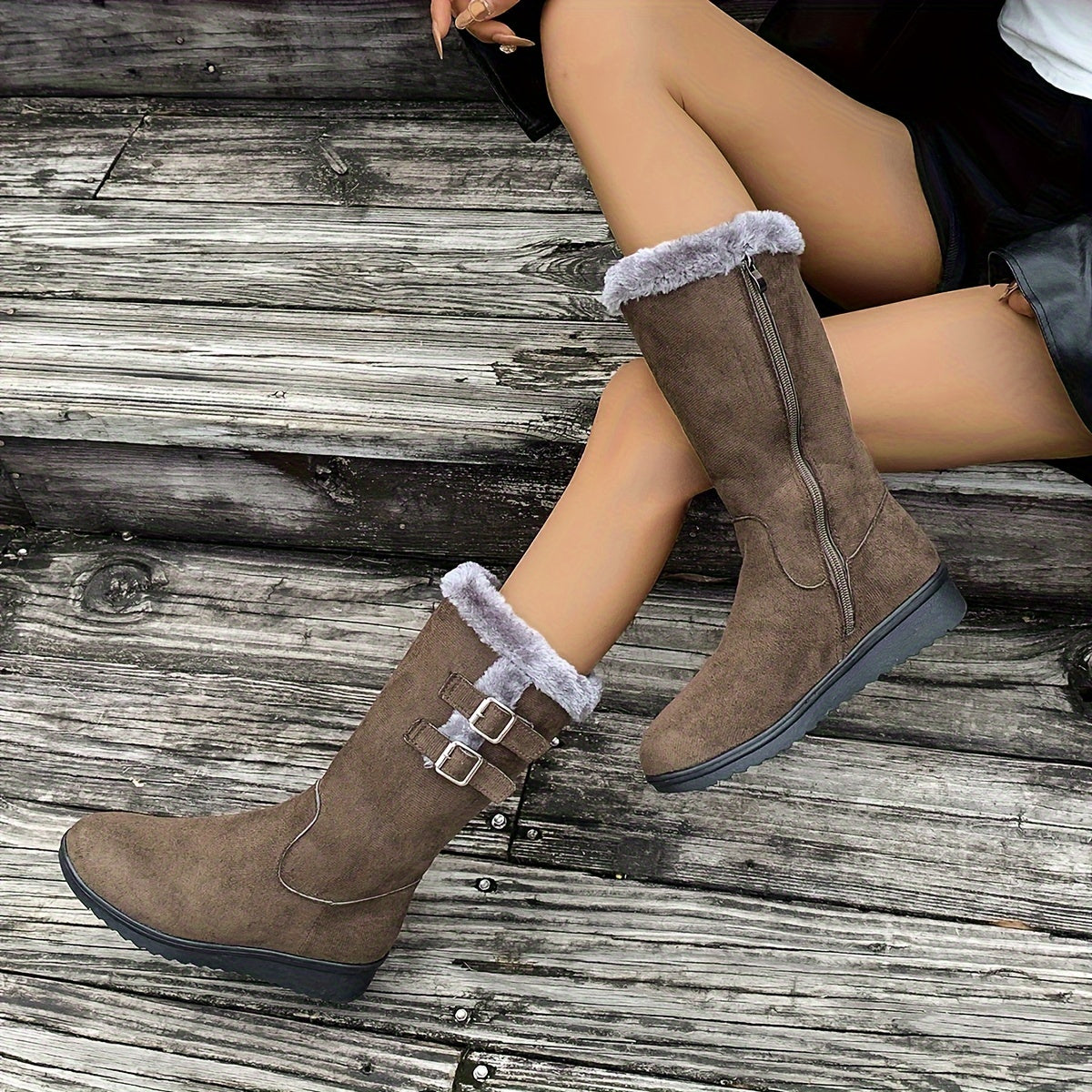 Hoog winterlaarzen - geïsoleerde dameswinterfootwear