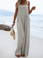 Dames lichte overall relaxed fit strandmode - stijlvolle zomer jumpsuit voor casual uitjes