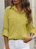 Damesblouse lichte button-up casual - veelzijdige everyday stijl voor vrouwen