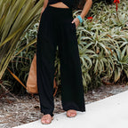 Dames wijde broek van luchtig linnen voor casual strandlooks - lichtgewicht & ademend zomermode