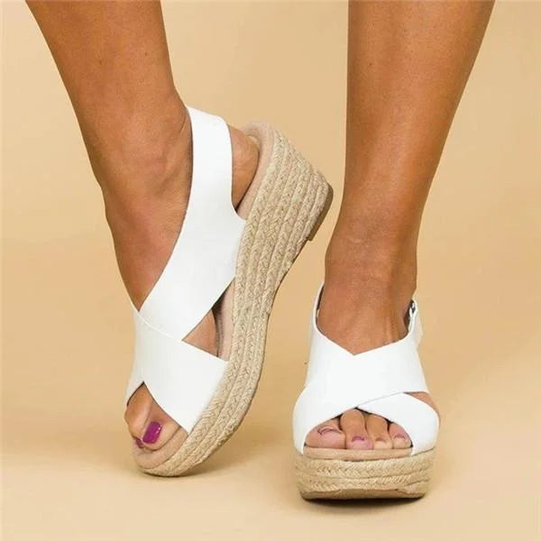 Dames wedge sandalen - stijlvolle espadrille design voor ontspannen uitjes