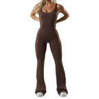 Strakke yoga bodysuit - casual naadloos met open details dameskleding - Bakkermode.nl