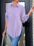 Dames casual blouse - verfijnde button-up top voor dagelijkse elegantie