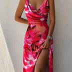 Dames midi-jurk van luxe stof - elegante avondkleding voor speciale gelegenheden