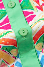 Vibrant geometrisch print oversized shirtjurk - stijlvol zomeroutfit