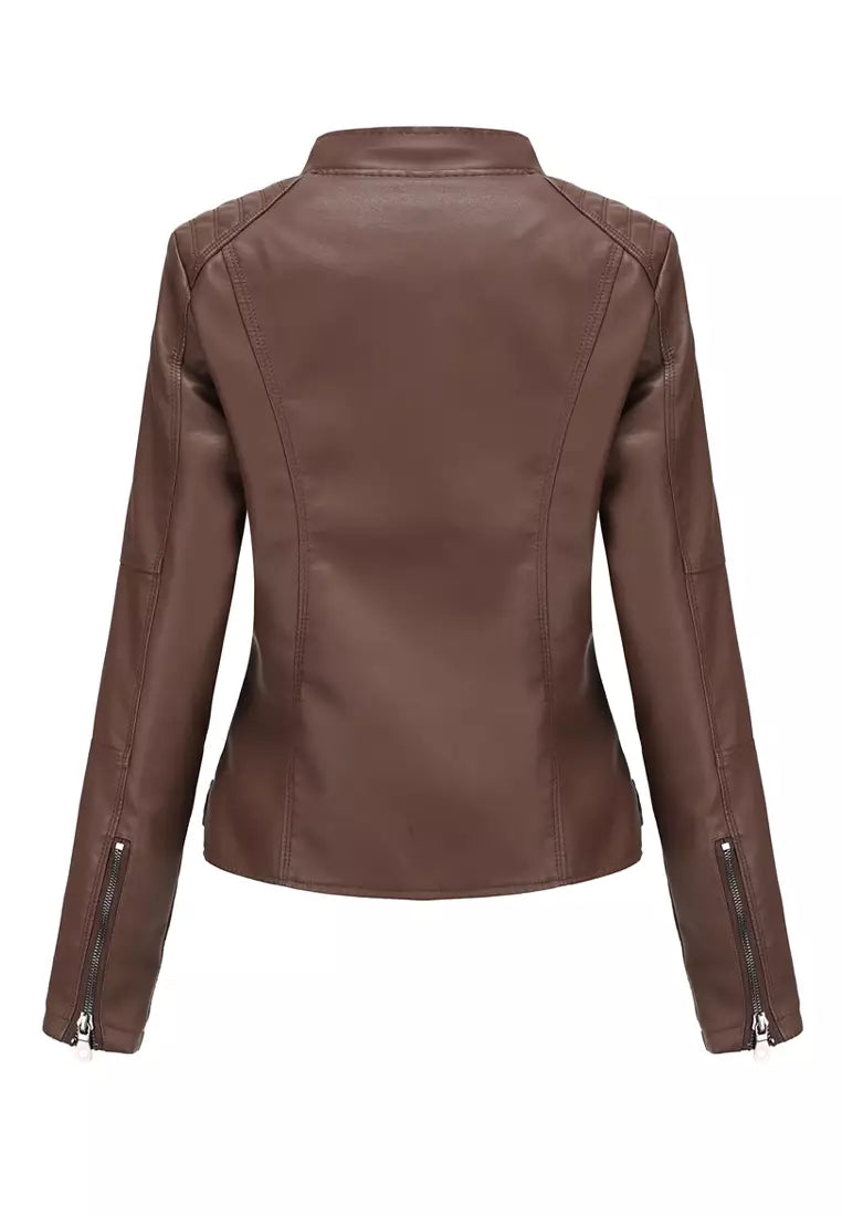 Leren jas voor dames - comfortabele getailleerde jas - Bakkermode.nl