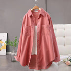 Dames oversized shirt - relaxte fit met lange mouwen