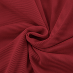 Dames off-shoulder ribbed top - chique rode casual wear met elegante lange mouwen