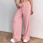 Dames sweatpants - zachte loungebroek met wijde pijpen voor casual dagen