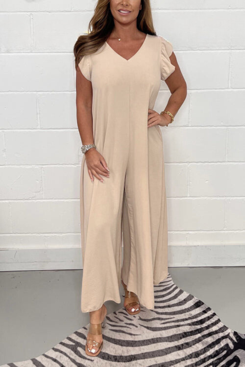 Maxi jurk voor dames met ruffle mouwen - elegante zomeroutfit voor tuinfeesten