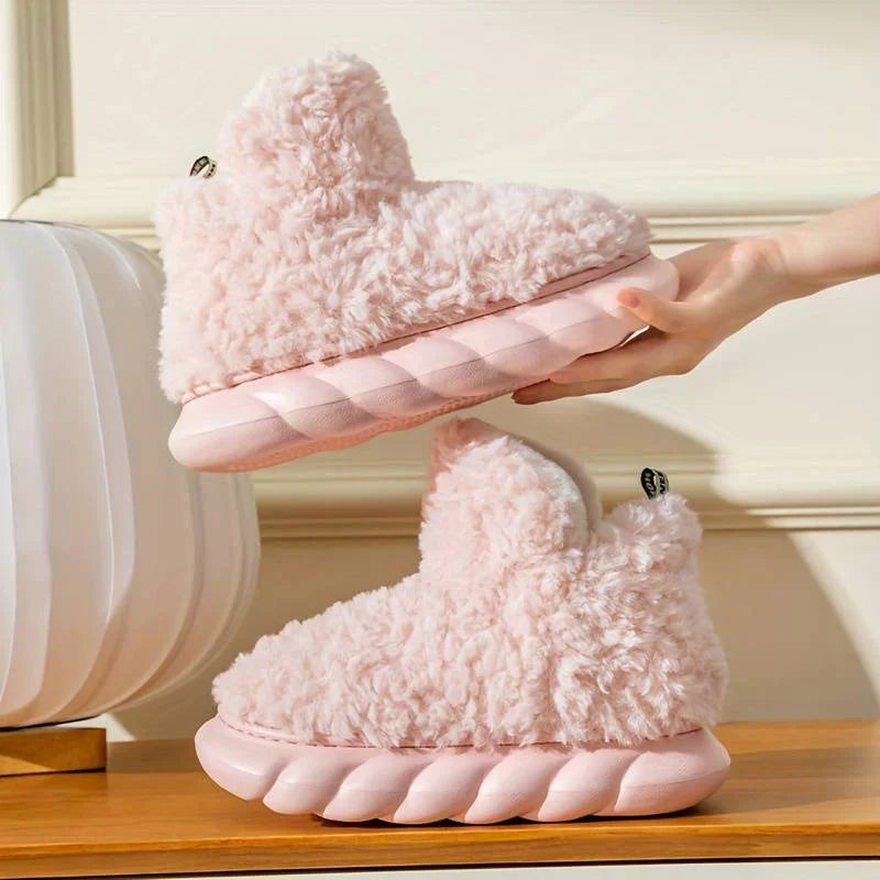 Faux fur slippers - dames huis slippers