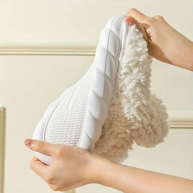 Faux fur slippers - dames huis slippers