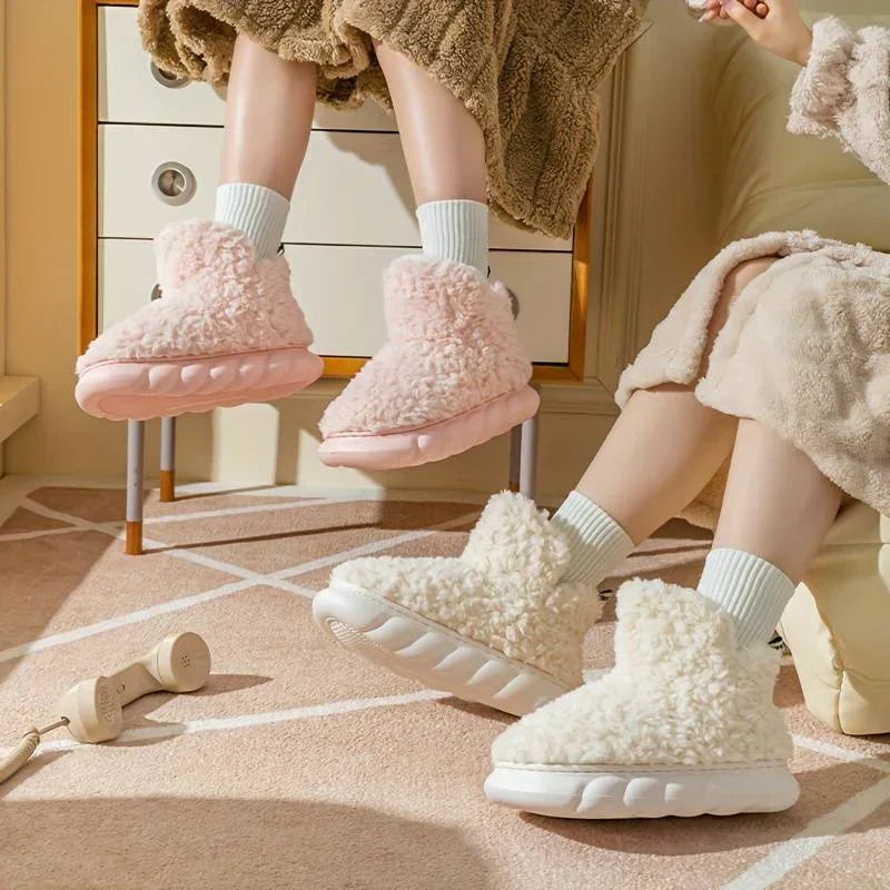 Faux fur slippers - dames huis slippers