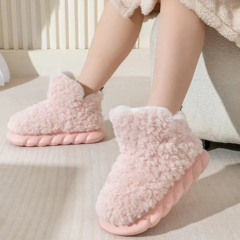 Faux fur slippers - dames huis slippers
