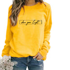 Dames sweatshirt met inspirerende quote - gezellige lange mouwen jumper voor casual dagelijks gebruik